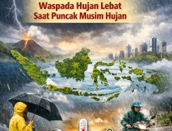 Prediksi Cuaca 22–23 Februari 2026 di Seluruh Provinsi Indonesia, Waspada Hujan Lebat