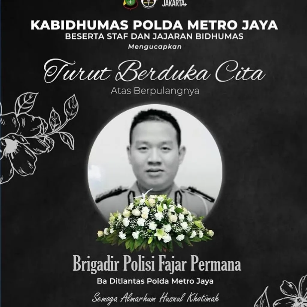 Polda Metro Jaya Berduka: Brigadir Fajar Permana Gugur dalam Tugas