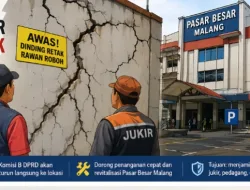 DPRD Kota Malang Tanggapi Keluhan Jukir, Tembok Retak Pasar Besar Jadi Sorotan